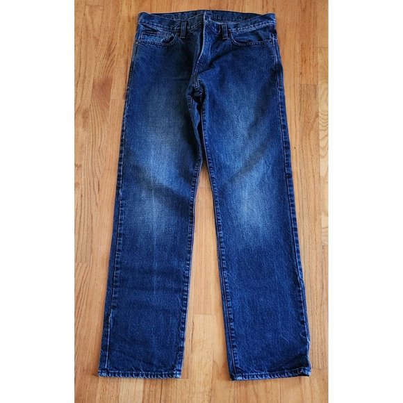 Calvin Klein Jeans Mens Size 34 x 32 Slim Straight Leg Blue Denim Low Rise Pants - Picture 2 of 11